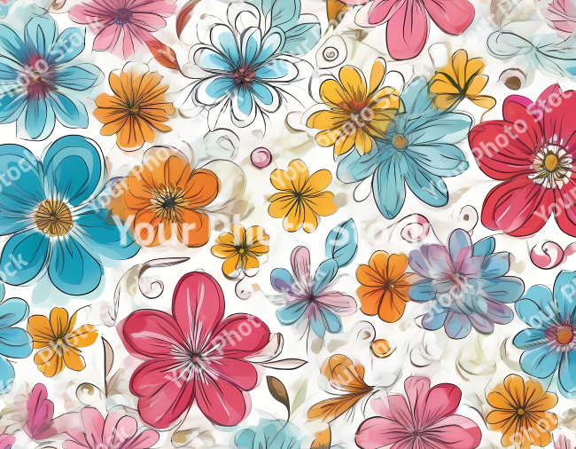 Stock Photo of flower illustration 2d design flowers