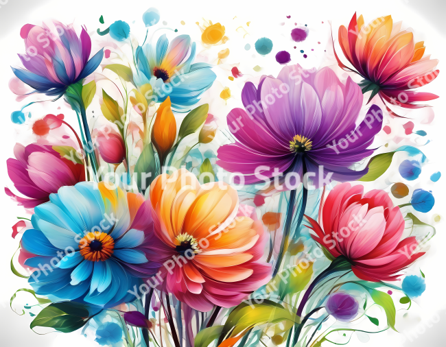 Stock Photo of flower illustration 2d design flowers