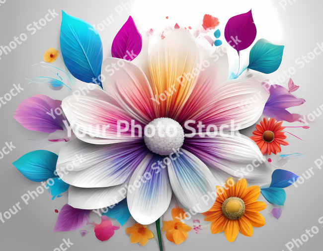 Stock Photo of flower illustration 2d design flowers