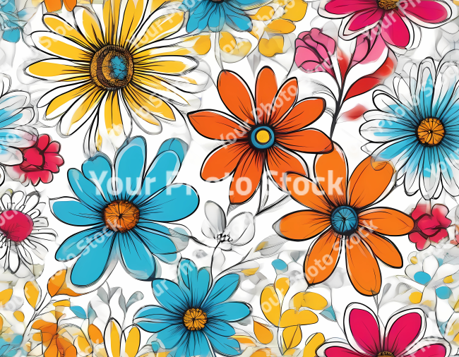 Stock Photo of flower illustration 2d design flowers