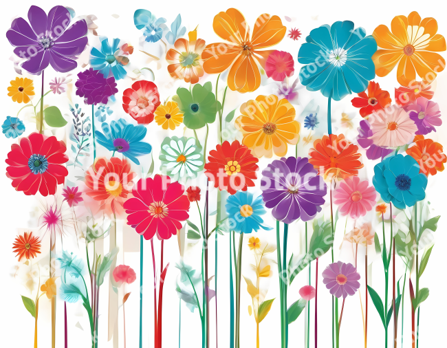 Stock Photo of flower illustration 2d design flowers