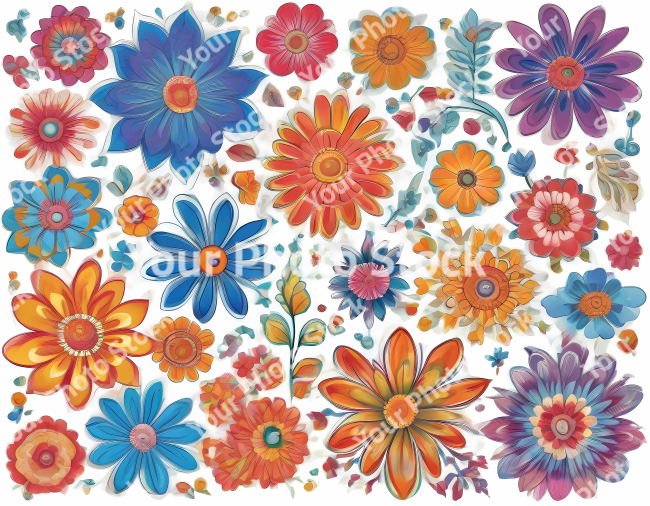 Stock Photo of flower illustration 2d design flowers