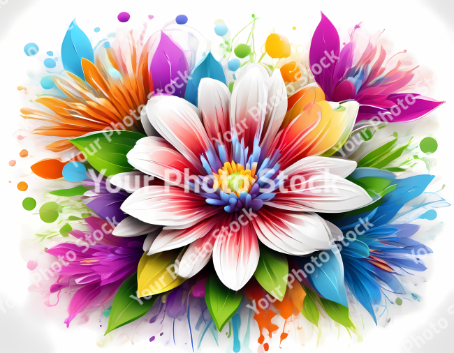 Stock Photo of flower illustration 2d design flowers