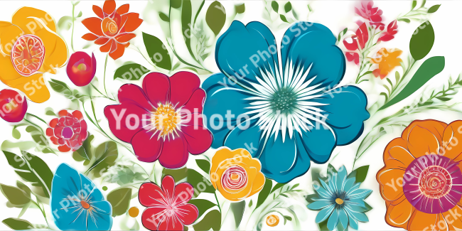 Stock Photo of flower illustration 2d design flowers