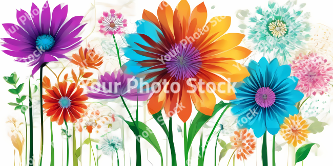 Stock Photo of flower illustration 2d design flowers