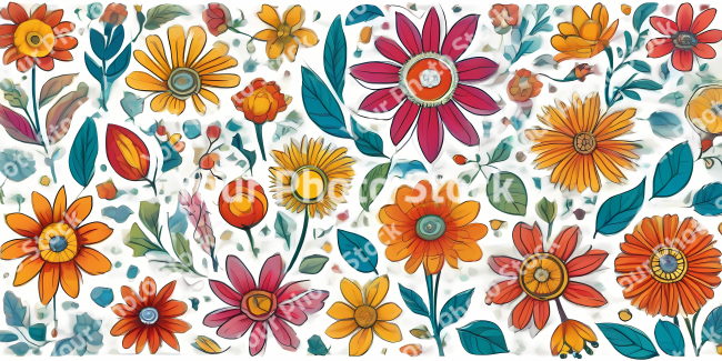 Stock Photo of flower illustration 2d design flowers