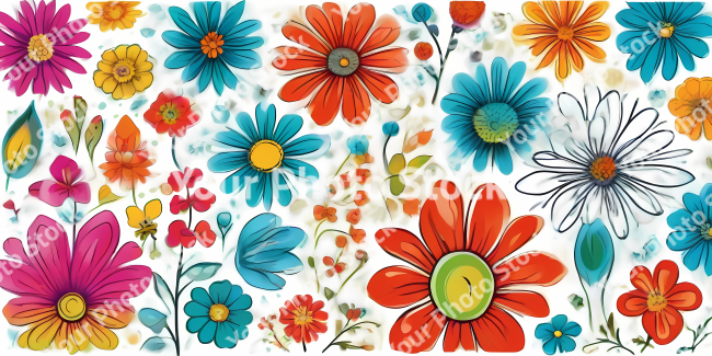 Stock Photo of flower illustration 2d design flowers