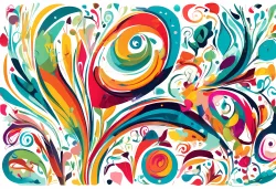 Stock Photo of abstract colorful background illustration 2d