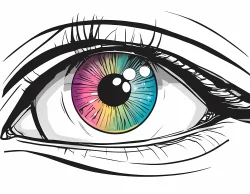 Stock Photo of eye of the person 2d illustration