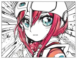 Stock Photo of Anime girl character design 2d Illustration