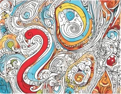 Stock Photo of pattern with paisley illustration 2d