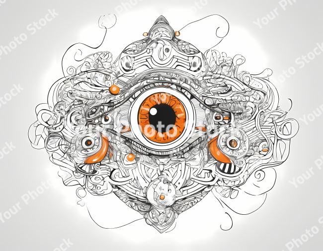 Stock Photo of abstract background eye illustration 2d design