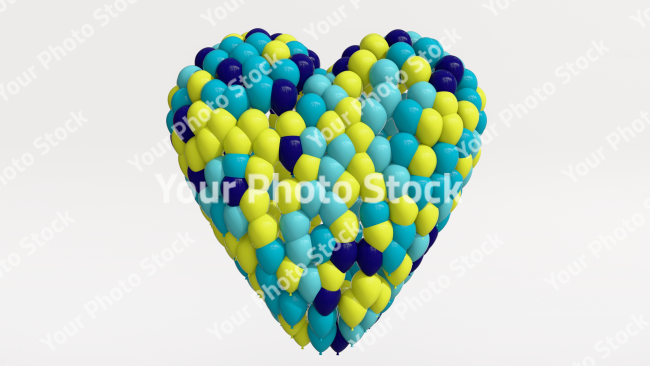 Stock Photo of Ballons happy birthday heart