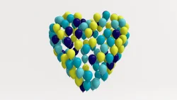Stock Photo of Ballons happy birthday heart