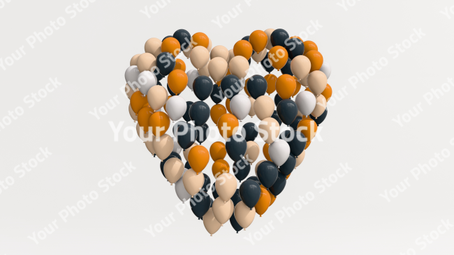Stock Photo of Ballons happy birthday heart