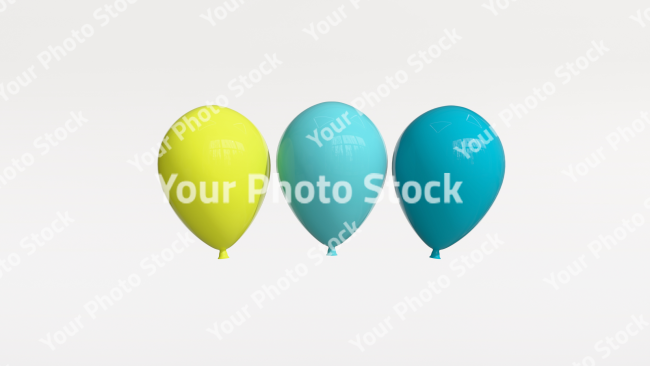 Stock Photo of Ballons in the air happy birthday