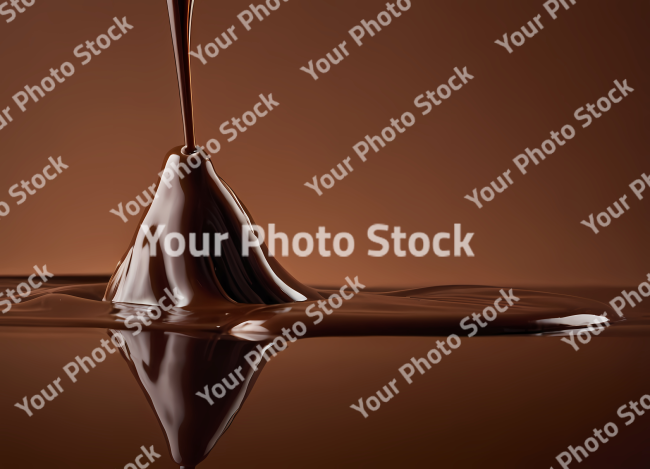 Stock Photo of melted chocolate dripping food