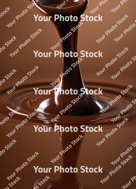 Stock Photo of melted chocolate dripping food