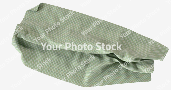 Stock Photo of cloth fabric on the floor with white background render 3d