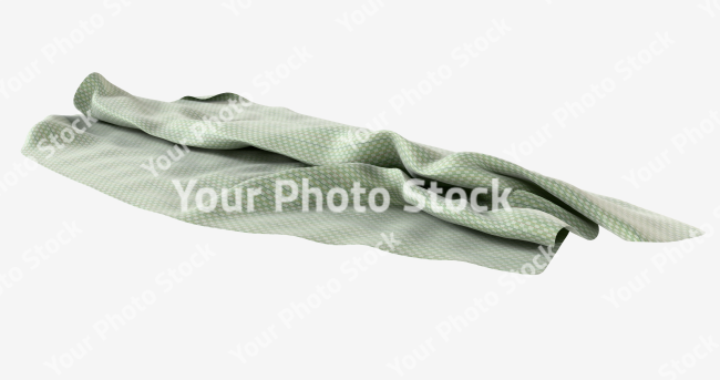 Stock Photo of cloth fabric on the floor with white background render 3d