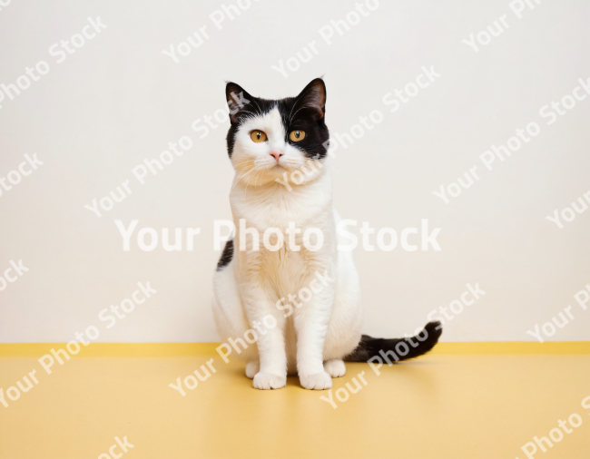 Stock Photo of cat portrait photo studio animal pet