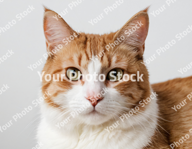 Stock Photo of cat portrait photo studio animal pet