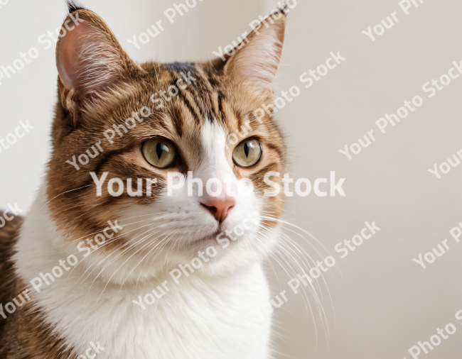 Stock Photo of cat portrait photo studio animal pet