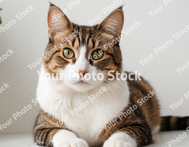 Stock Photo of cat portrait photo studio animal pet