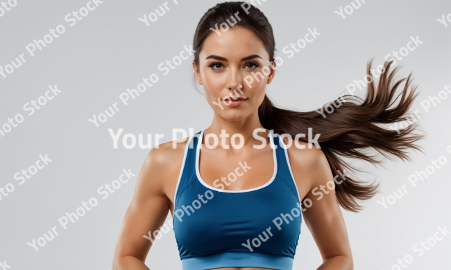 Stock Photo of portrait of a woman fitness sport woman for commercial fitness gym sports a product advertising healthy