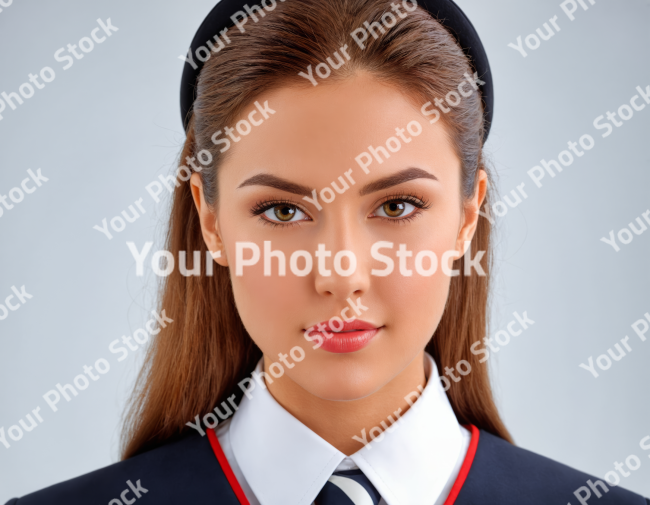 Stock Photo of portrait of a business woman beautiful american young girl woman isolated commercial product advertising