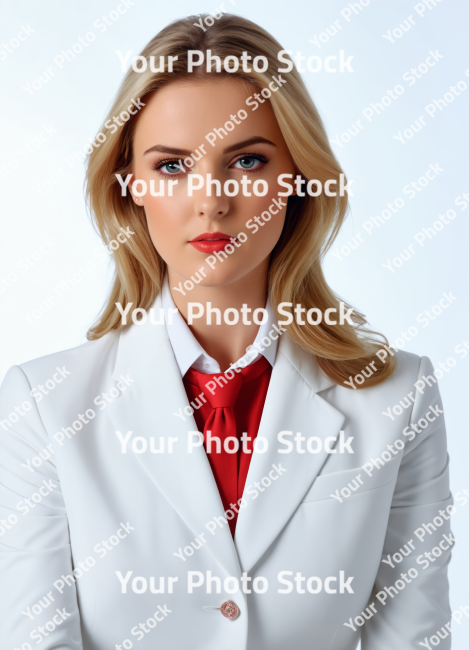 Stock Photo of portrait of a business blonde woman beautiful girl executive comercial isolated commercial product advertising