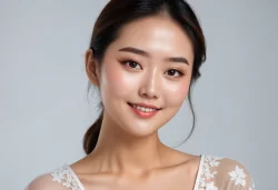 Stock Photo of beautiful korean japan asian woman makeup model skincare glamour skin face commercial