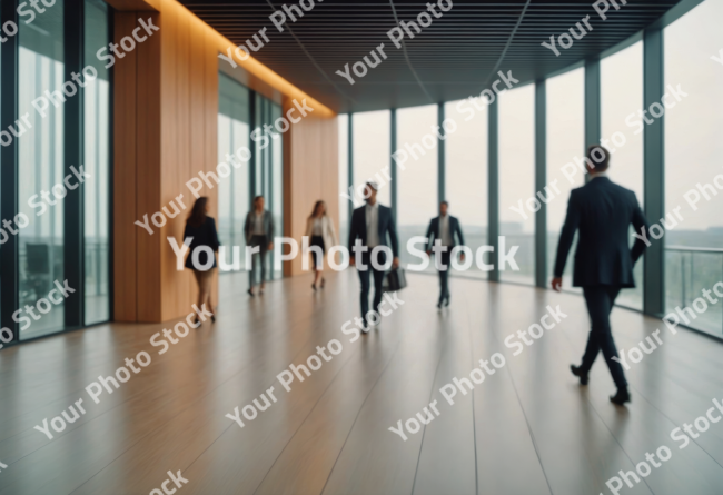 Stock Photo of people walking business office entrepeneur glamour in hall meeting in motion