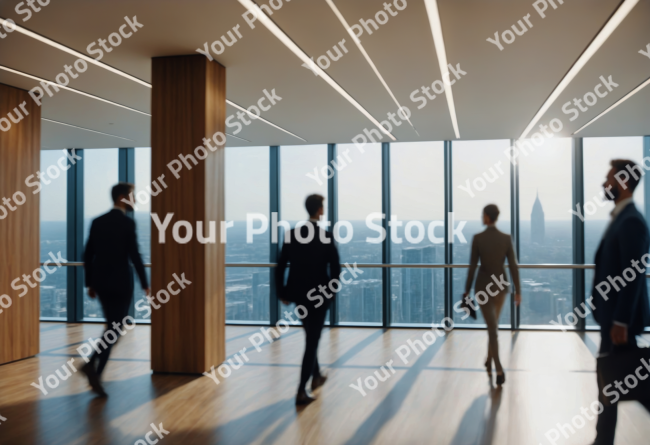 Stock Photo of people walking business office entrepeneur glamour in hall meeting in motion