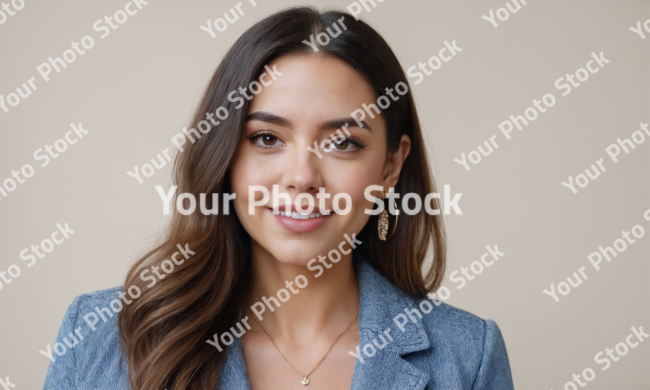 Stock Photo of beautiful woman portrait latina influencer business woman smiling closeup lady